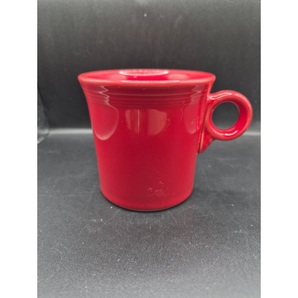 Vintage Fiesta Scarlet Red Ceramic Mug Vintage USA Made 8 oz Coffee Tea Cup